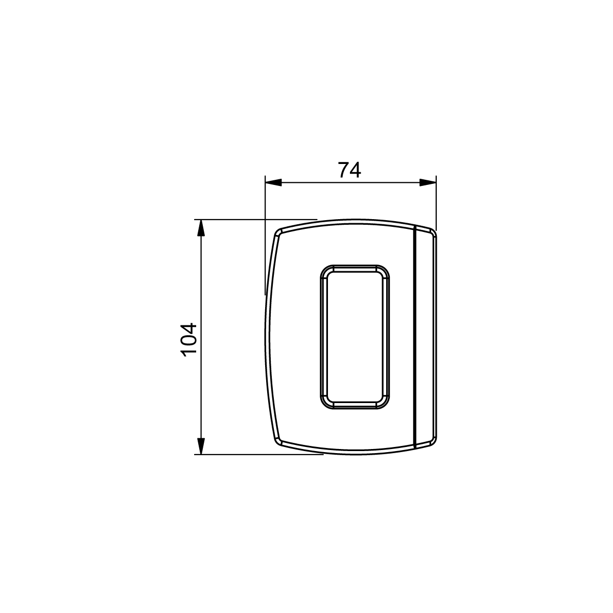 Slika: CO NVT 607-2B (10500) Ručkica za klizna vrata