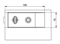 Picture of CO SER006 WC-2B (11000/WC) WC lock for glass door