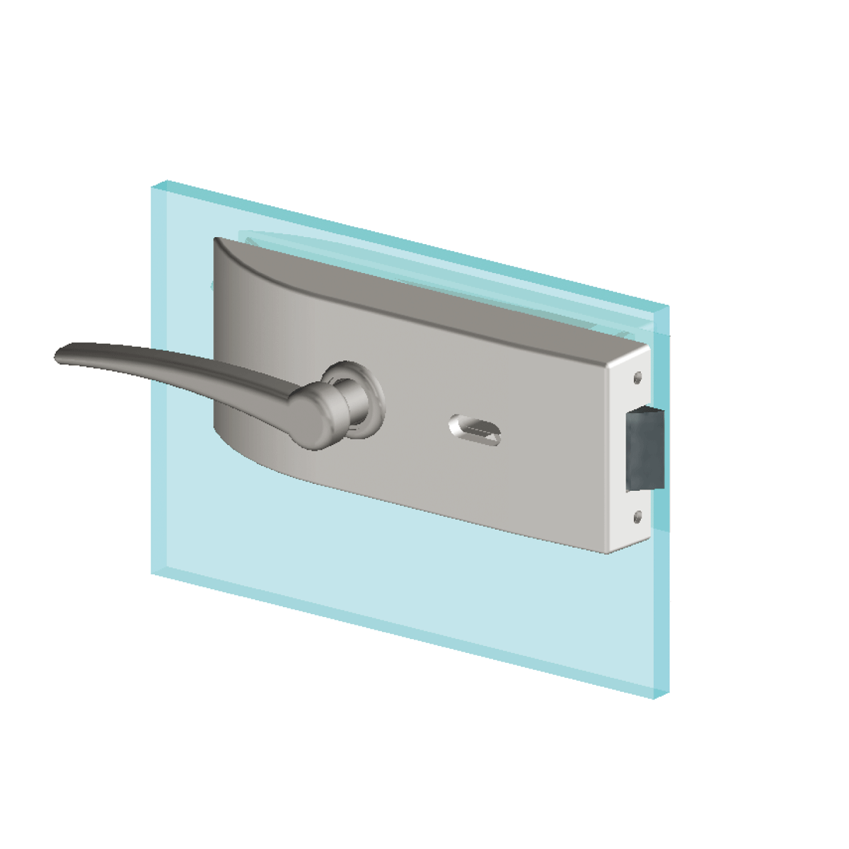 Slika: CO SER006FC-2B (11000/B) Brava za staklena vrata na ključ