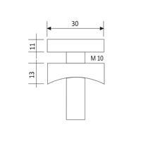 Slika: GS GC 009-30 Prihvatnik za staklo (za cijev) inox NETTO CIJENA!