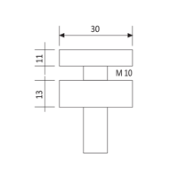 Slika: GS GC 010-30 Prihvatnik za staklo (ravni) inox NETTO CIJENA!