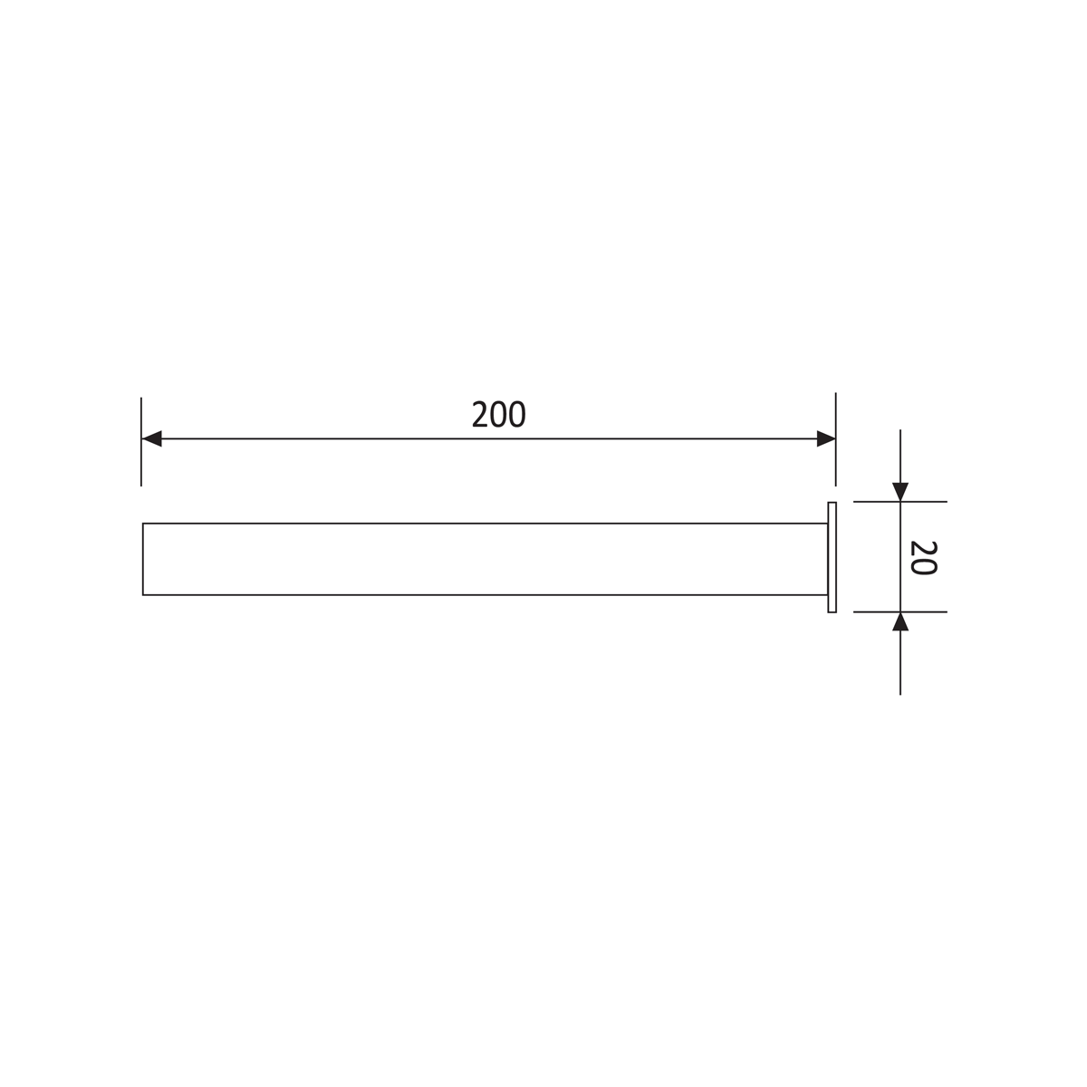 Slika: GS GC017-200 Nosač staklene police, inox SAT, NETTO CIJENA!