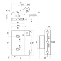 Slika: SA CU01-1 Spojnica alu/staklo, aluminij