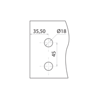 Slika: SA CU01-1 Spojnica alu/staklo, aluminij