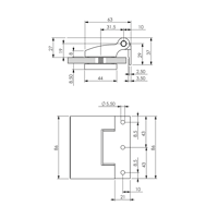 Slika: CO CER206C-6B spojnica alu/staklo, aluminij