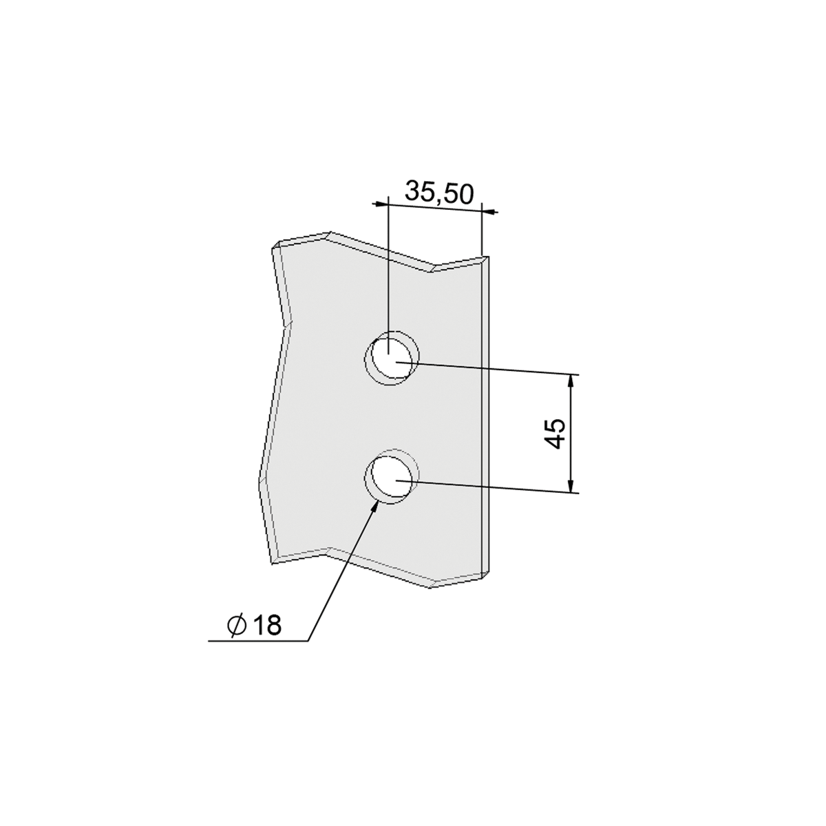 Slika: CO CER206C-6B spojnica alu/staklo, aluminij