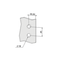 Slika: CO CER206C-6B spojnica alu/staklo, aluminij