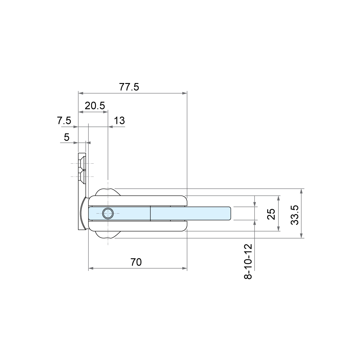 Slika: CO CER401S-AF1 (8100) Spojnica automatska ZAMAKNUTA 0 + 90˚- 90˚