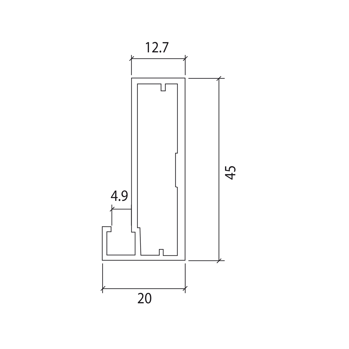 Slika: LA 6,2 Alu profil Z2 (A9)