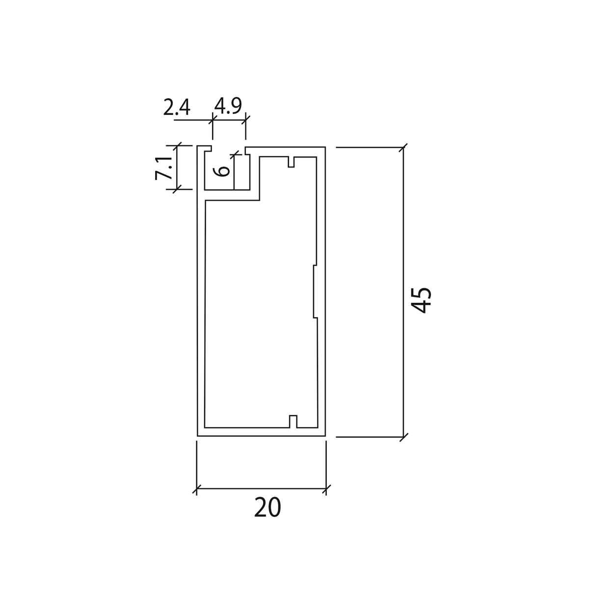 Slika: LA 6,3 Alu profil Z3 (A12)