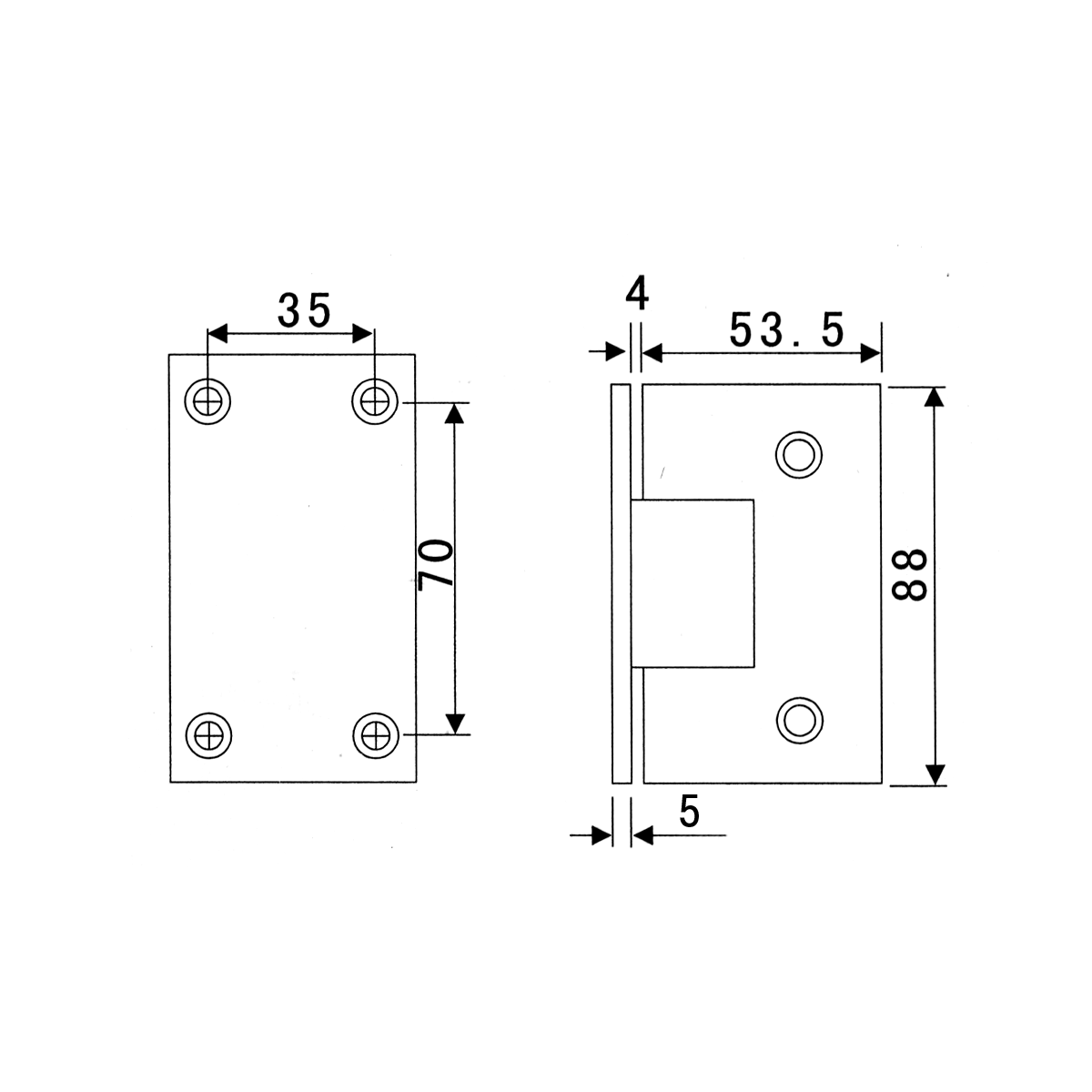 Picture of SA 8500G-1 ix POL Automatic clamp wall/glass, NET PRICE!