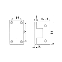 Picture of SA 8500G-1 ix POL Automatic clamp wall/glass, NET PRICE!