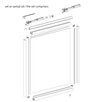 Slika: V Universal K.0421.2.2.25 Kit u alu okviru SIVA GRAFIT