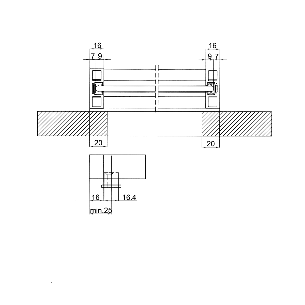 Slika: V Universal K.0421.2.2.25 Kit u alu okviru SIVA GRAFIT