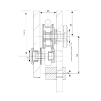 Slika: S HOA001 ix POL Lara SET za tuš kabinu kutna 1000x1000mm