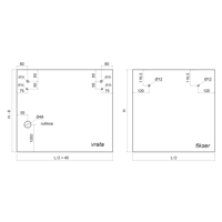 Slika: S HOA001 ix SAT Lara SET za tuš kabinu kutna 1000x1000mm