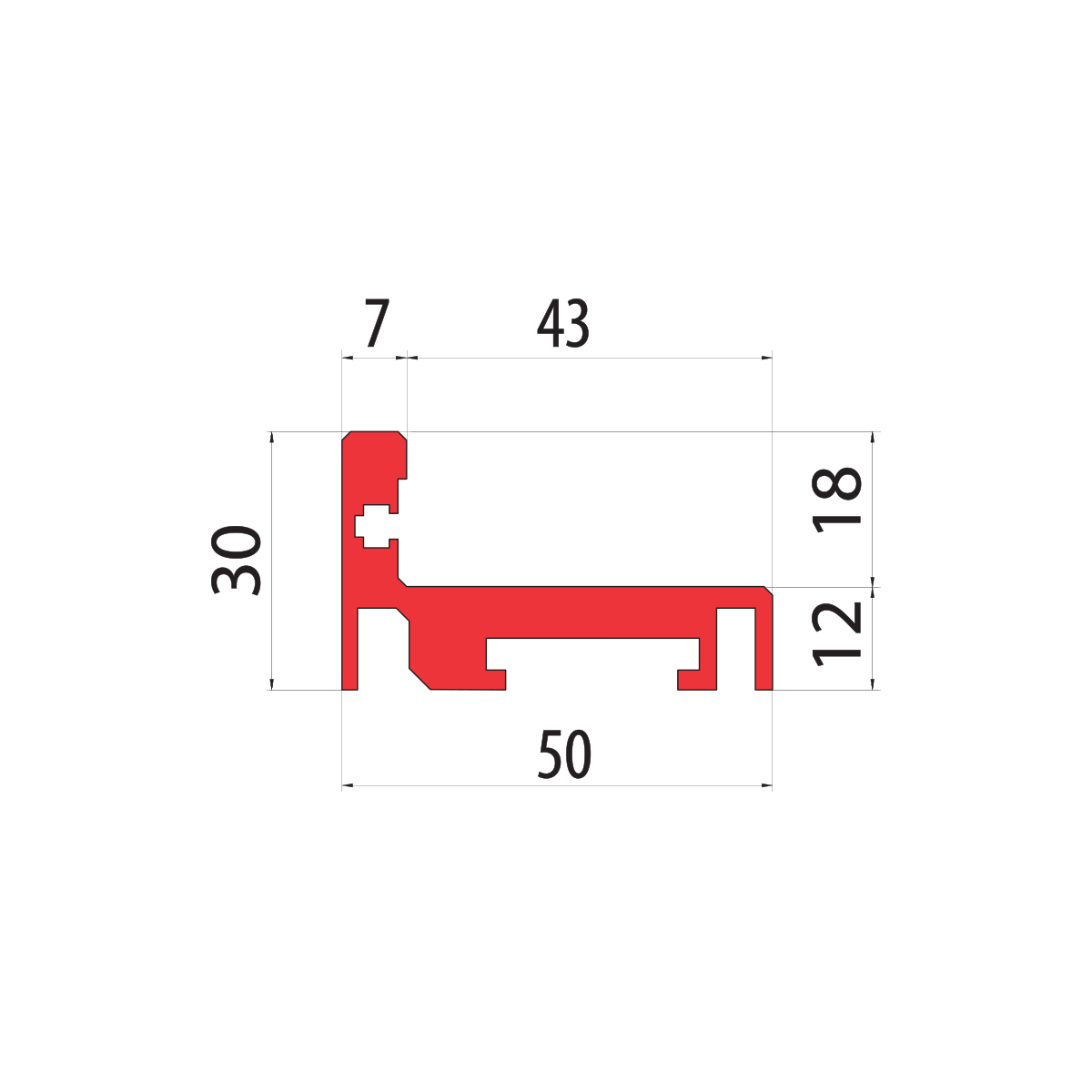 Slika: IG AD 5700 STANDARD CRNI Aluminijski dovratnik