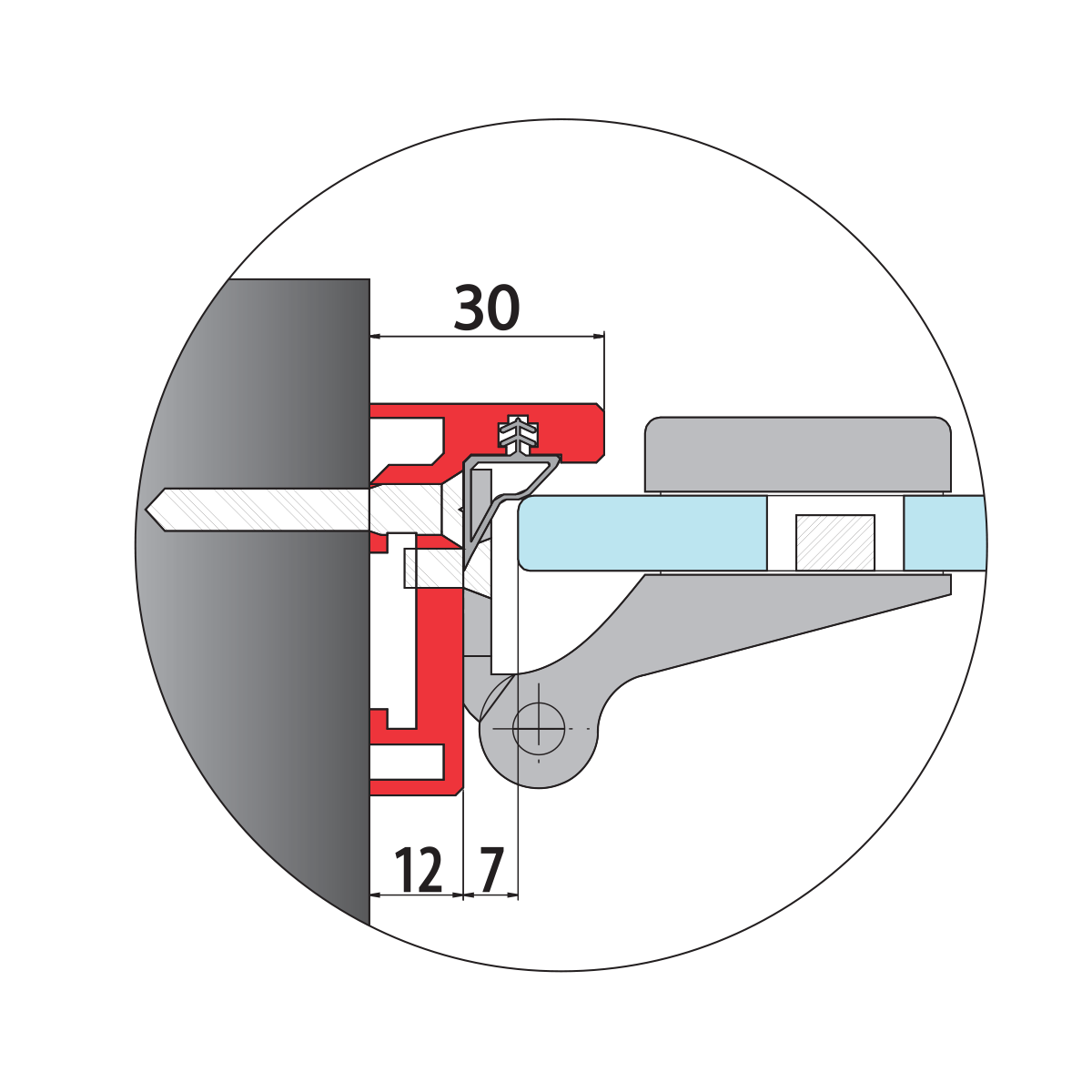 Slika: IG AD 5700 STANDARD CRNI Aluminijski dovratnik