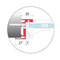 Slika: IG AD 5700 STANDARD "Z" aluminijski dovratnik