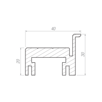 Slika: IG AD 5700 INVISIBLE Aluminijski dovratnik