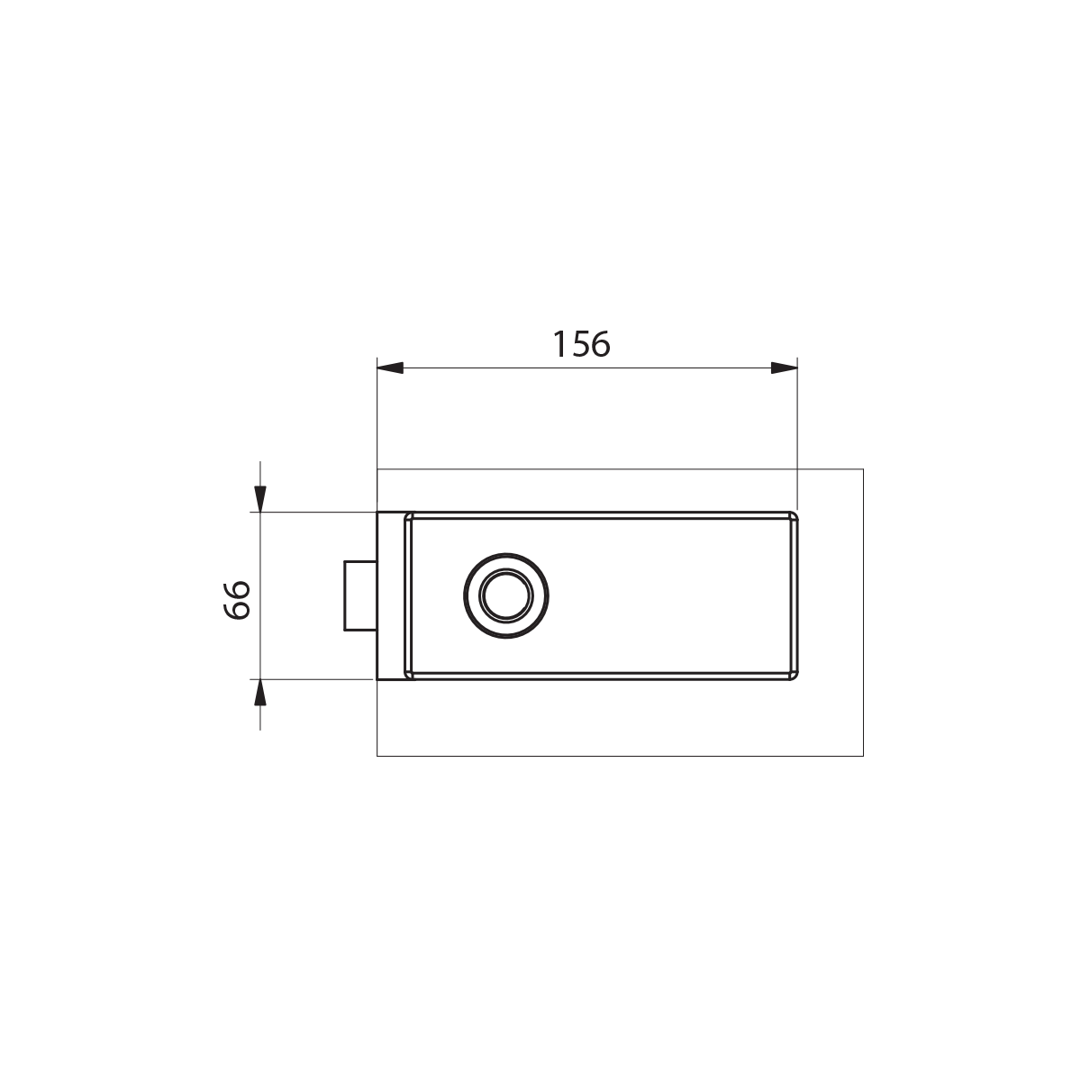 Picture of SA CU01-87A-19B Alu Doorhandle lock